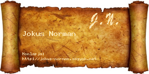 Jokus Norman névjegykártya